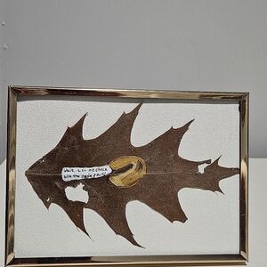 Vintage Gold Frame And Leaf Art With A Fortune Cookie Graphic